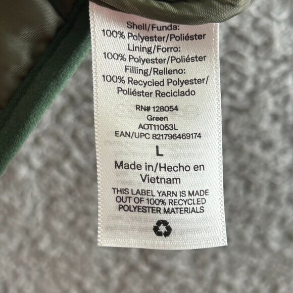 Fielder Bonobos Vest  Men's Size Size Large Green  Quilted Zipper Snap Button - Picture 13 of 16